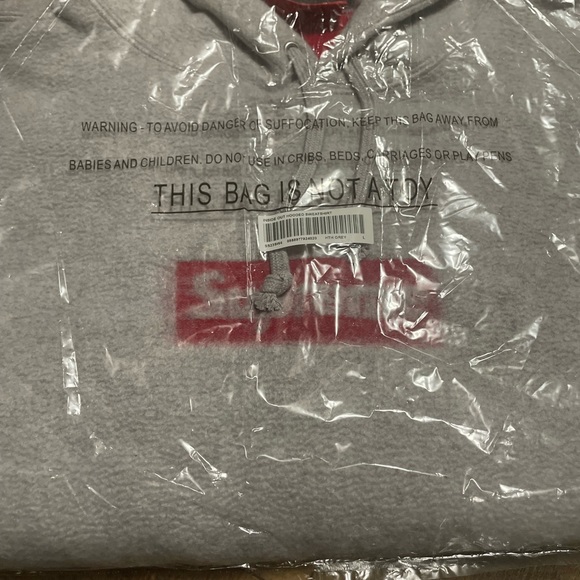 Supreme box logo hoodie inside out grey/red - Picture 3 of 4